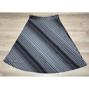 Womens Plus Size 2X Jaclyn Smith Black And Gray Striped Skirt Stretch Spandex
